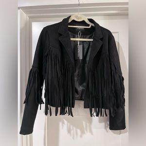Suede Fringe Jacket